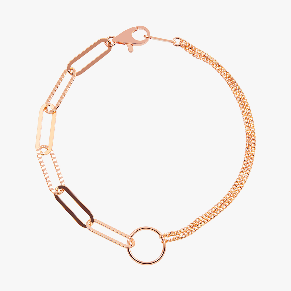 엘렌쥬얼리 14K 18K 피아체레 클립 앤 커브 체인 금 팔찌 828,000원