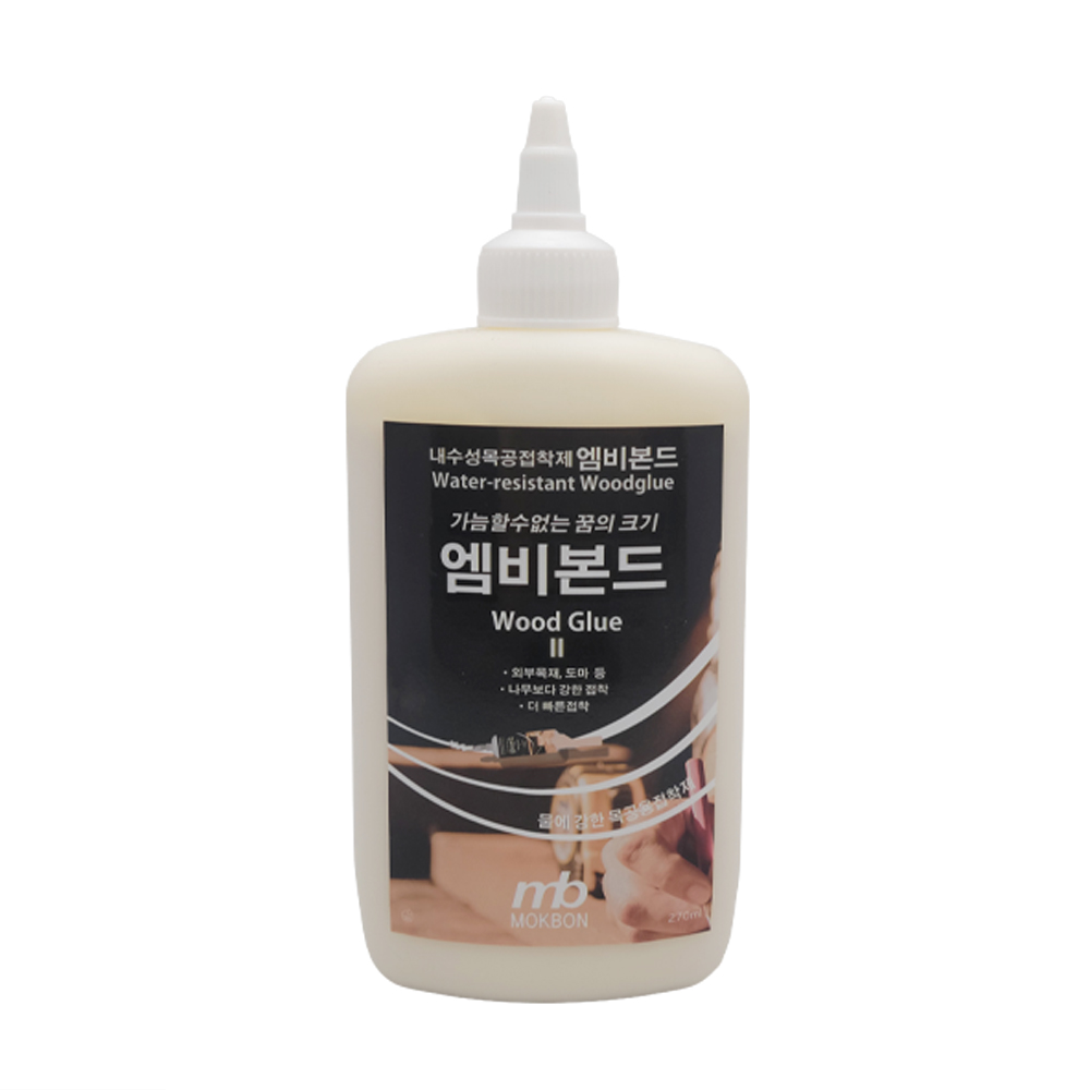 엠비본드 우드글루2 내수성 목공 접착제 270ml 9,000원