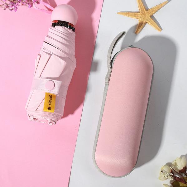 Regn 마카롱 캡슐우산 5단 우양산 파스텔 케이스 휴대용 초경량 미니 양산겸용 UV차단 우산 8,600원