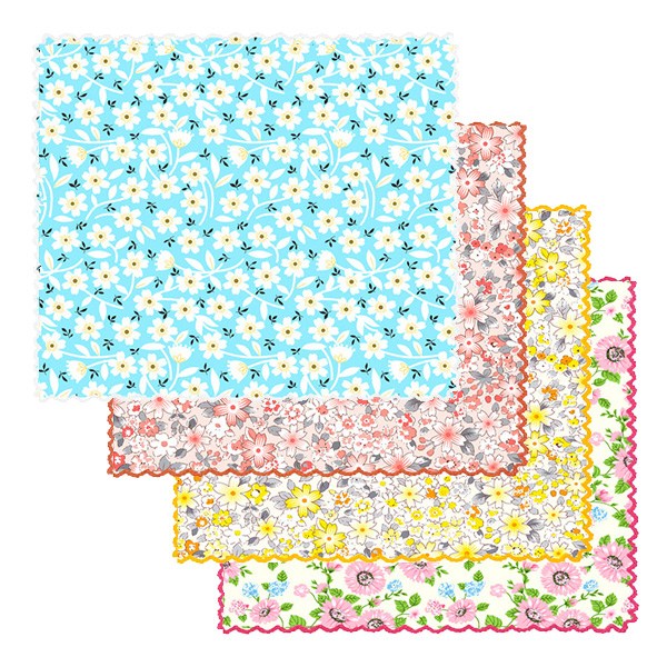 국내생산 / 손수건 10개 엠보큐티 / 플라워 패턴 / 단체 손수건 / 꽃무늬 34,000원