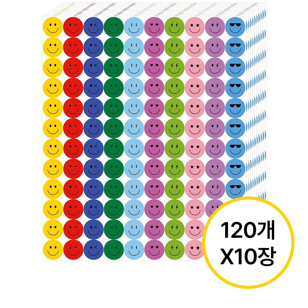 지니밸리 칭찬 스티커 10가지 색상 10장 5,800원