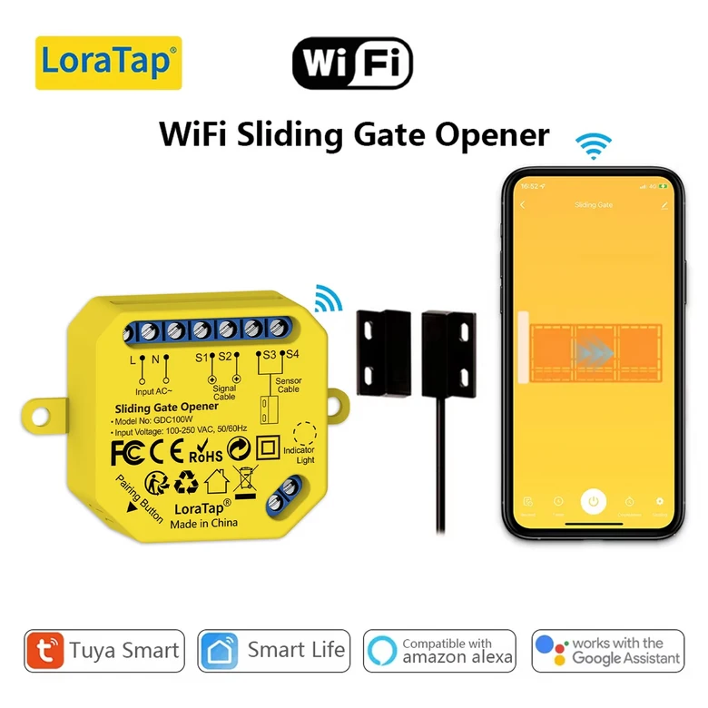 LoraTap Tuya 스마트 라이프 차고 문 센서 오프너 컨트롤러 WiFi 스위치 Alexa 홈 원격 제어 연락처 음성 28,100원