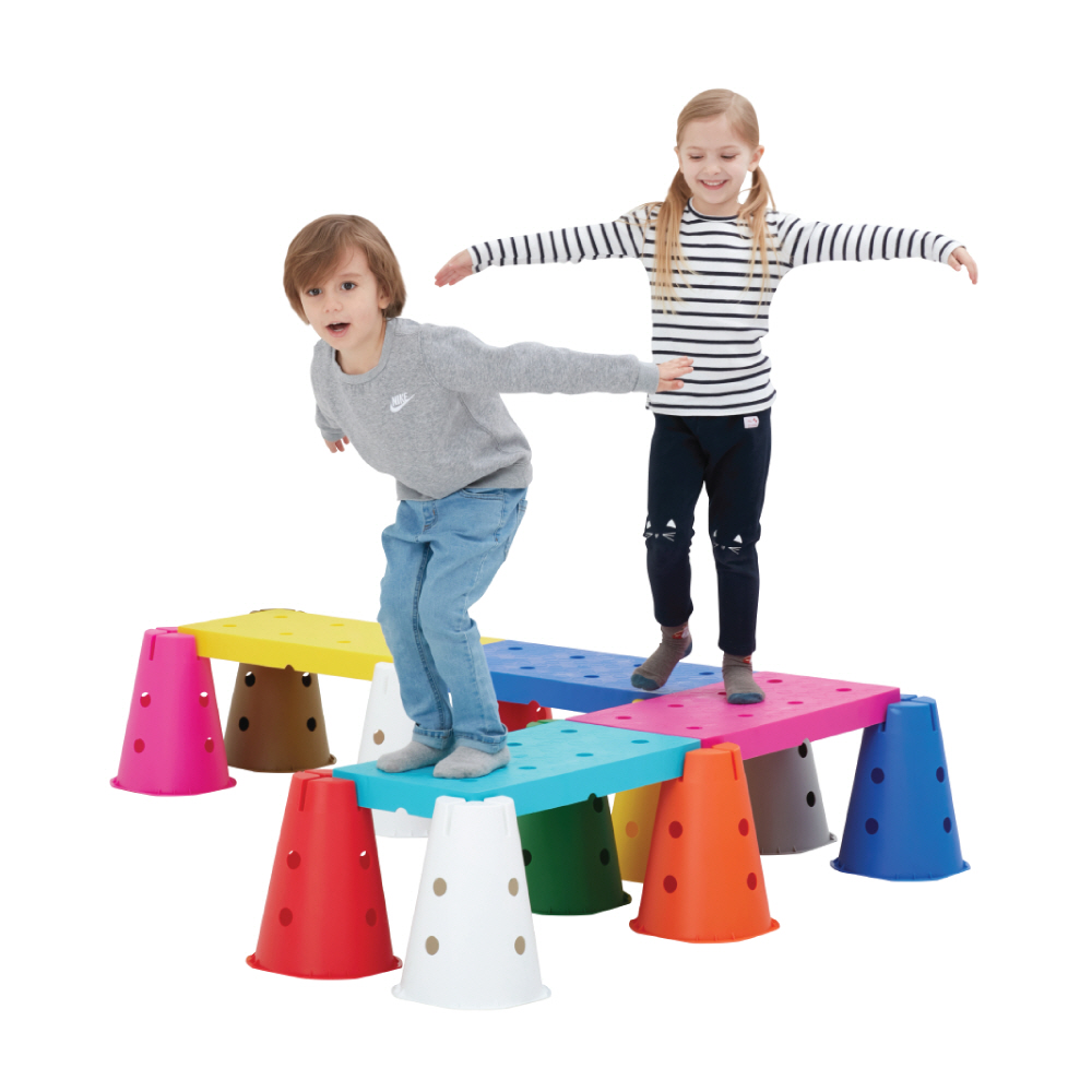 아이소파 멀티보드 숏 밸런스 놀이세트 IG-P025 유아 단체 밸런스 게임 체육 교구, 단품, 1개 333,300원