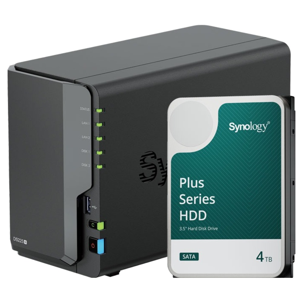 시놀로지 2베이 디스크 스테이션 NAS DS225+ + 하드 HAT3300 세트 947,000원