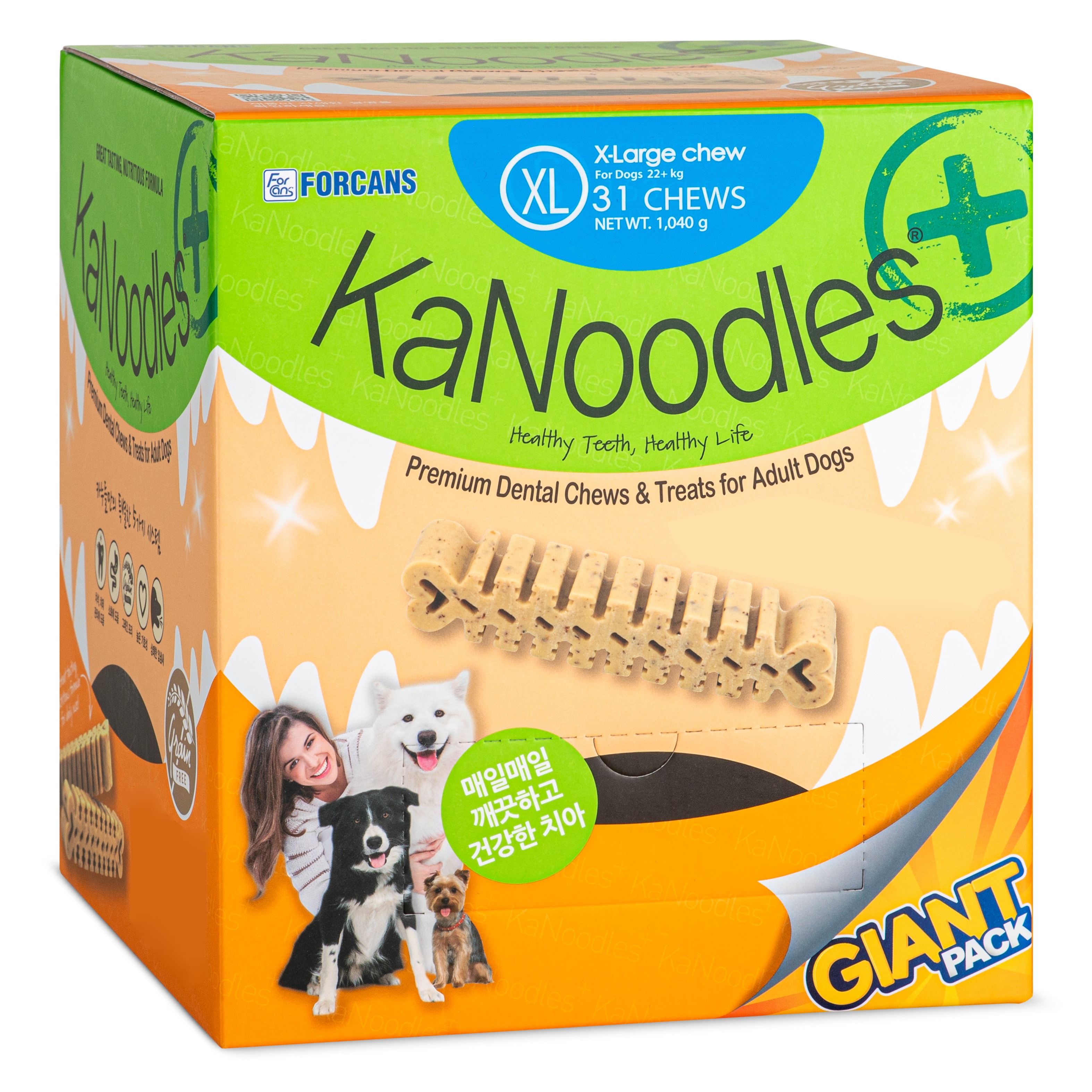 포켄스 강아지 카누들 플러스 필로팩 대용량 덴탈껌 XL 31p, 구강청결, 1.04kg, 1개 51,840원