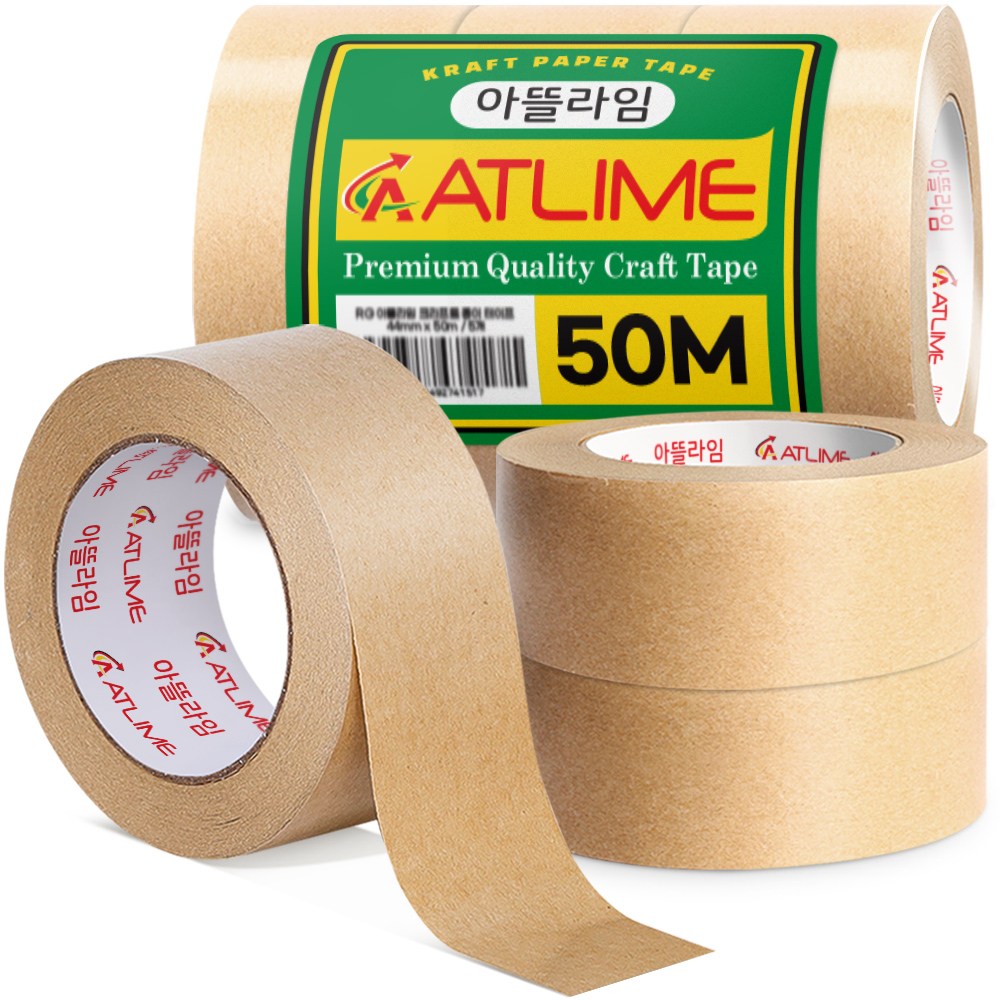 아뜰라임 크래프트 찢어쓰는 종이 테이프 44mm x 50m 10,990원