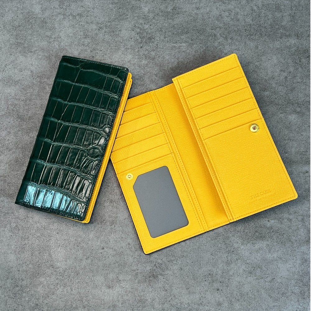 더퀴르 여성 명품 장지갑 여자 악어가죽 똑딱이 엄마 지갑 선물 328,000원