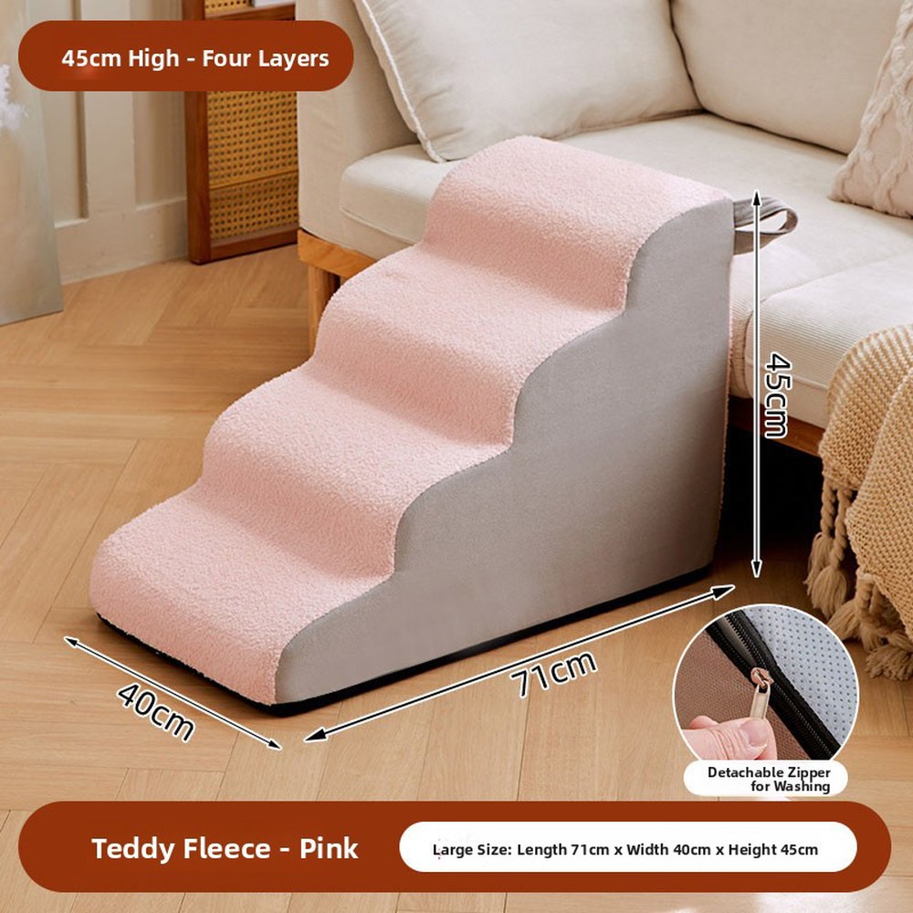 미끄럼 방지 애완동물 계단 노견 소형견용 세탁 가능 경사형 침대 옆 소파용 강아지 사다리 고양이 용품 46,300원