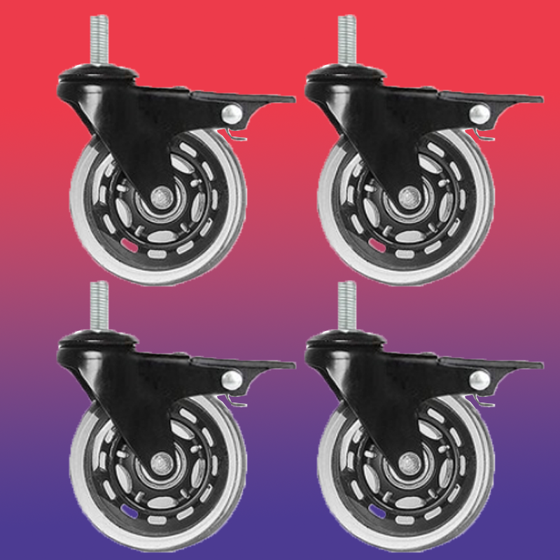 비르피츠 M8 볼트형 무소음 우레탄 바퀴 회전 3인치 브레이크타입 17,490원