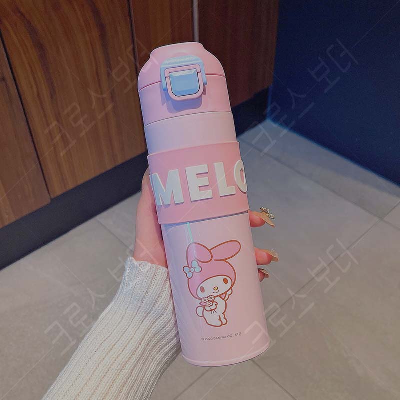 크로스 보더 정품 산리오 보온보냉 텀블러 물병400ml/500ml, 500ml, 핑크, 1개 17,800원