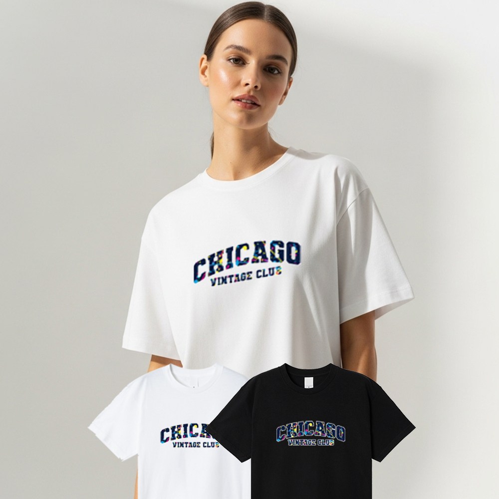 스텝퍼 빈티지 도시티 오버핏 17수 여름 가을 반팔 면티 여성 그래픽 로고 티셔츠 12,800원