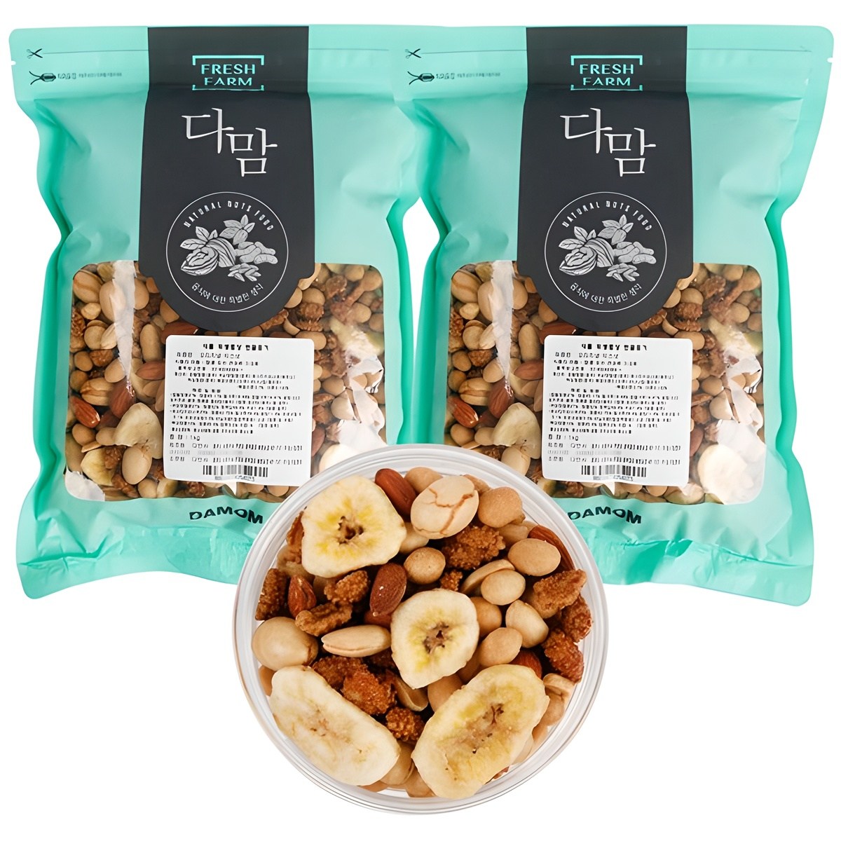 다맘 오리지널 믹스넛 1kg x2봉/혼합 견과류 6종 13,900원