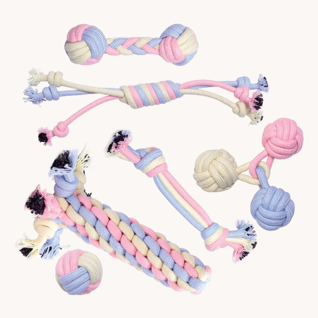 리스펫 강아지 파스텔러버 터그놀이 로프 장난감 6종 세트 8,990원
