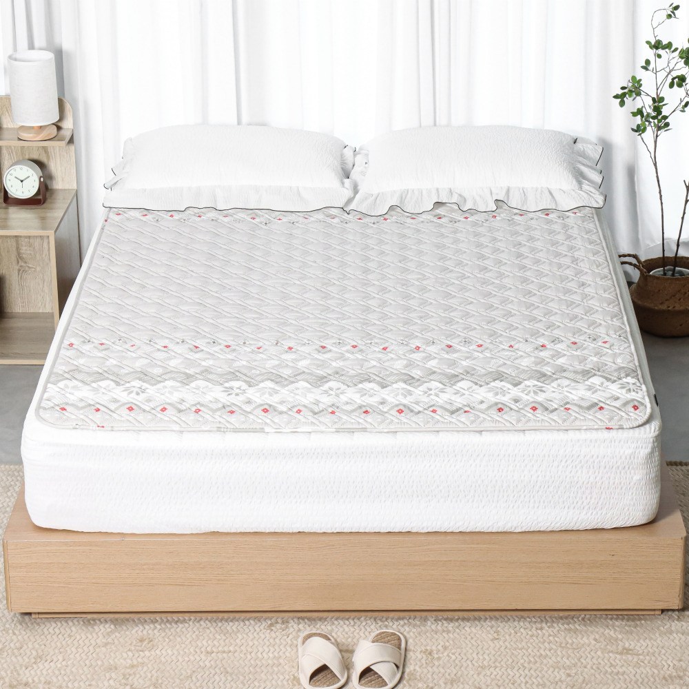 전자파없는 26년 최신형 몽비오스 국산 EMF 전자파없는 워셔블 세미마이크로 그래핀 탄소매트 온열 전기매트 침대용 캠핑용, 싱글(100x200), 소프트베이지 109,000원