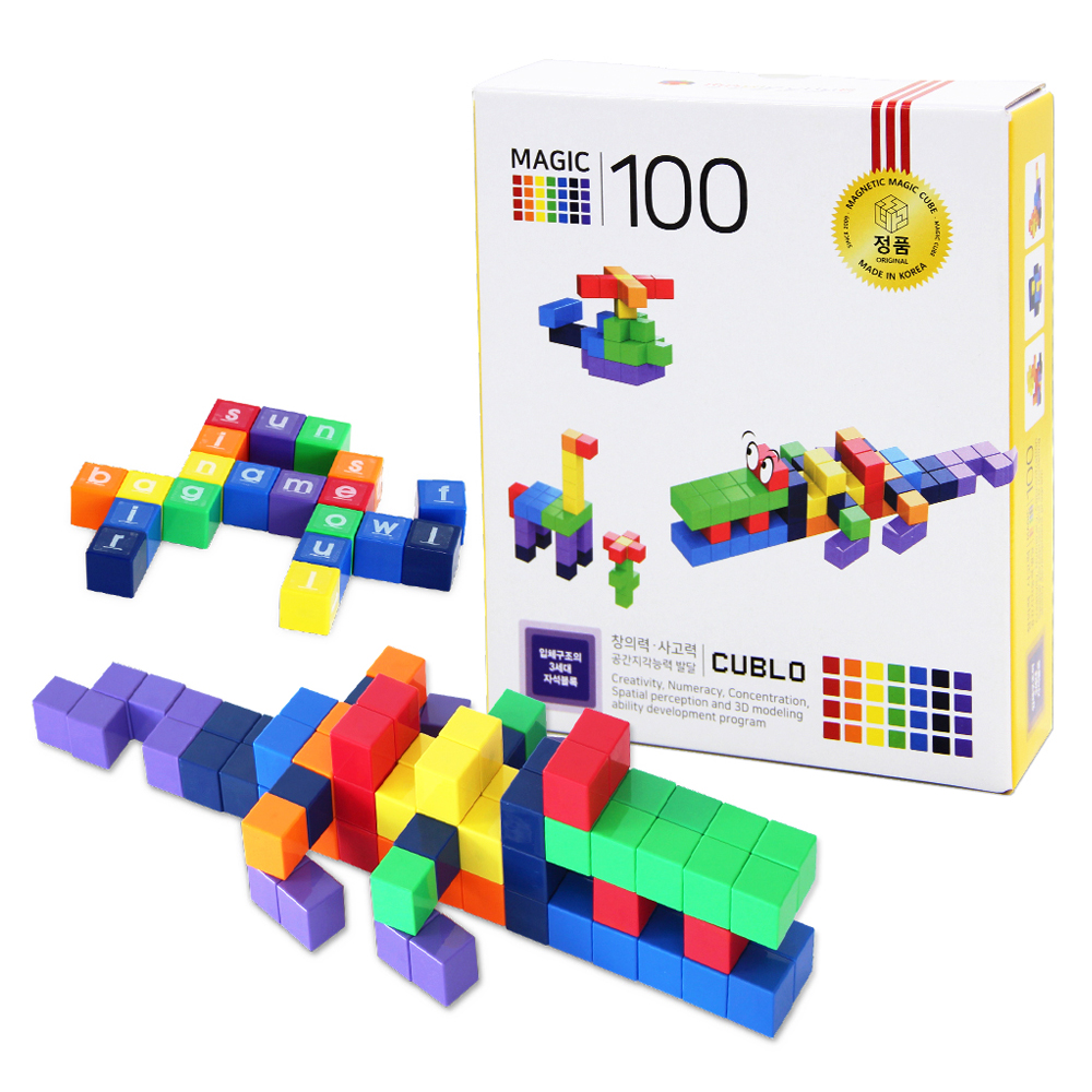 큐블로 매직큐브 자석블럭 100p MC100C, 혼합색상, 1개 72,400원