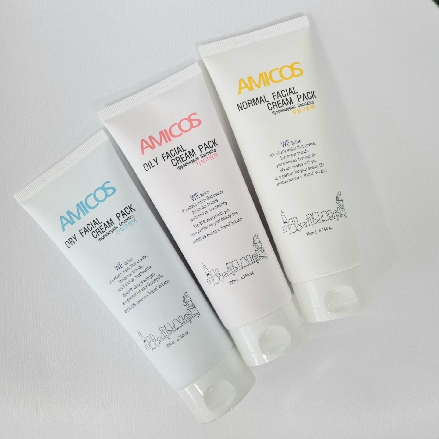 셀프미인 아미코스 실기시험용 크림팩 3종 세트 지성팩 건성팩 정상팩 피부 미용 재료 30,000원