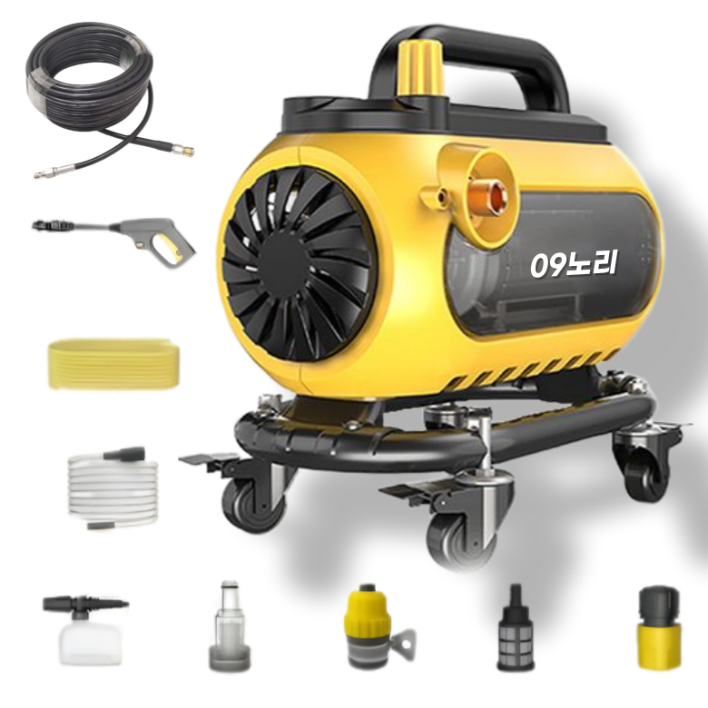초강력 고압세척기 고압 분사기 자동차 세차기 하수구 뚫는 기계 200bar 09노리, 노란색, GN4 279,900원