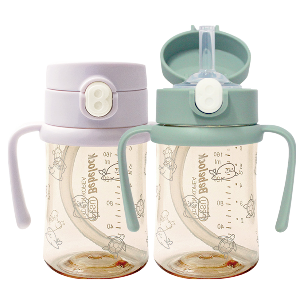 [새지않는 빨대컵]베베락 PPSU 원터치 빨대컵 210ml 2P, IWA 빨대컵 210(라벤더1P+딥그린1P), 210ml, 1개 37,500원