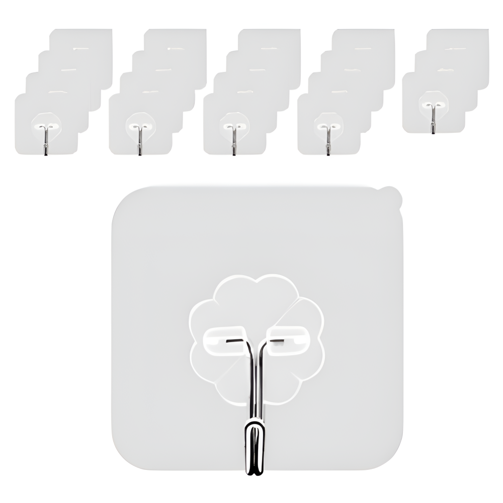 리빙홈디테일 무타공 강력 투명 접착식 후크걸이 1,700원