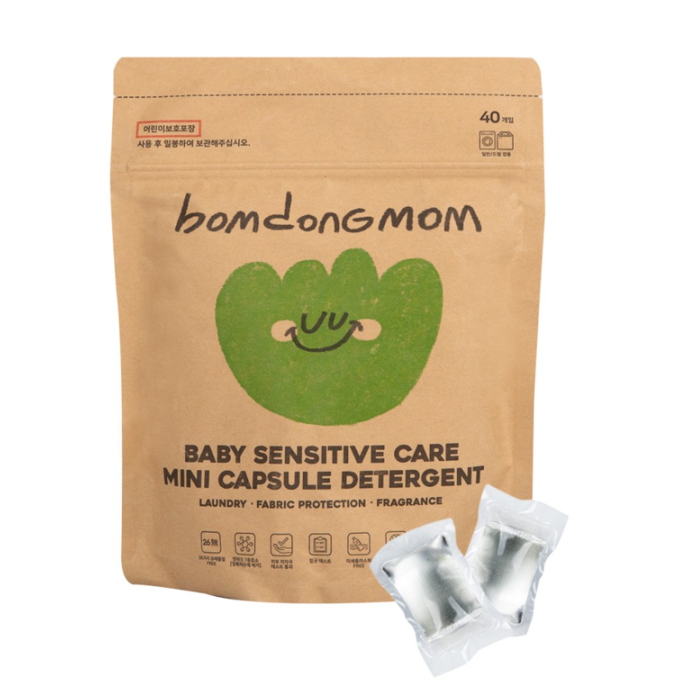 봄동맘 베이비 센시티브 케어 미니 캡슐 세제 7ml, 1개, 40개입 19,110원