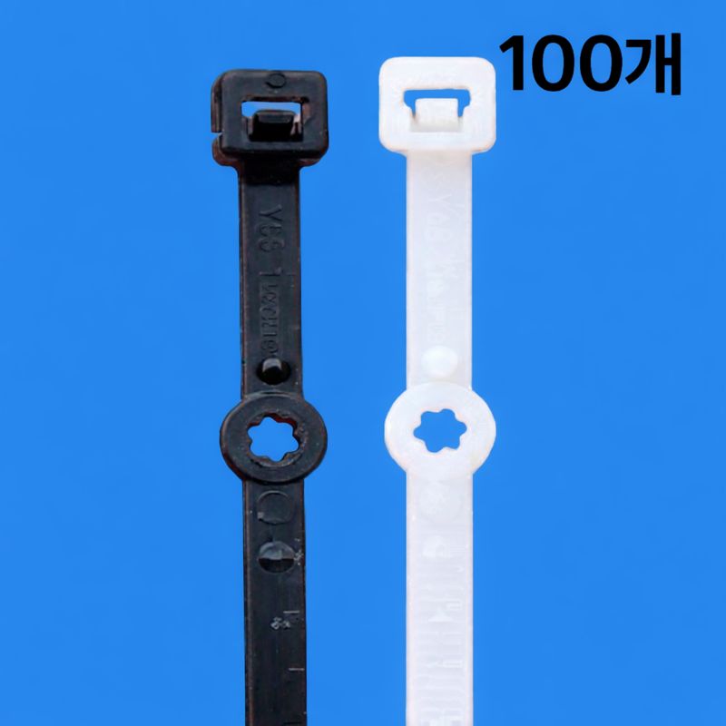 타이원 케이블타이 피스고정 선정리 B타입 200mm 100개 새들 결합형 마운트형 8,200원