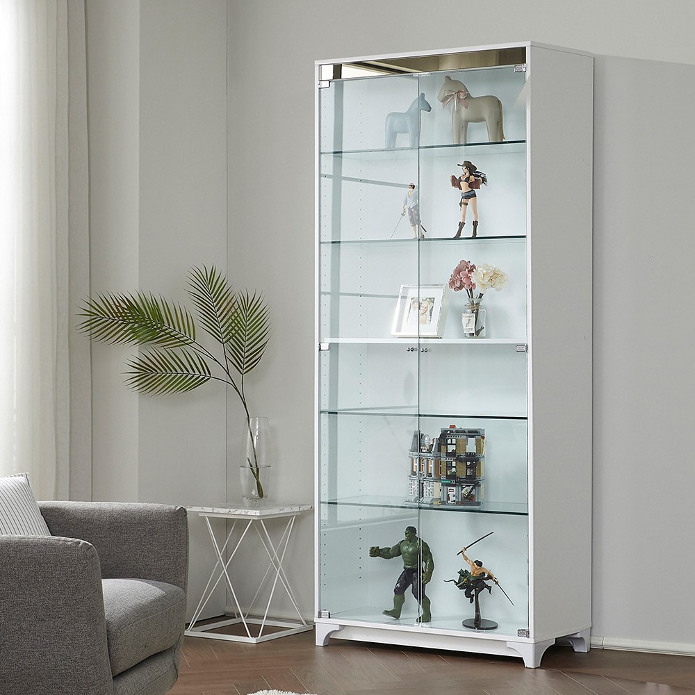 모던탑21 프렌즈 800-6단 유리 장식장 피규어 진열장 거실장 서랍/수납장>>진열장/장식장 208,900원