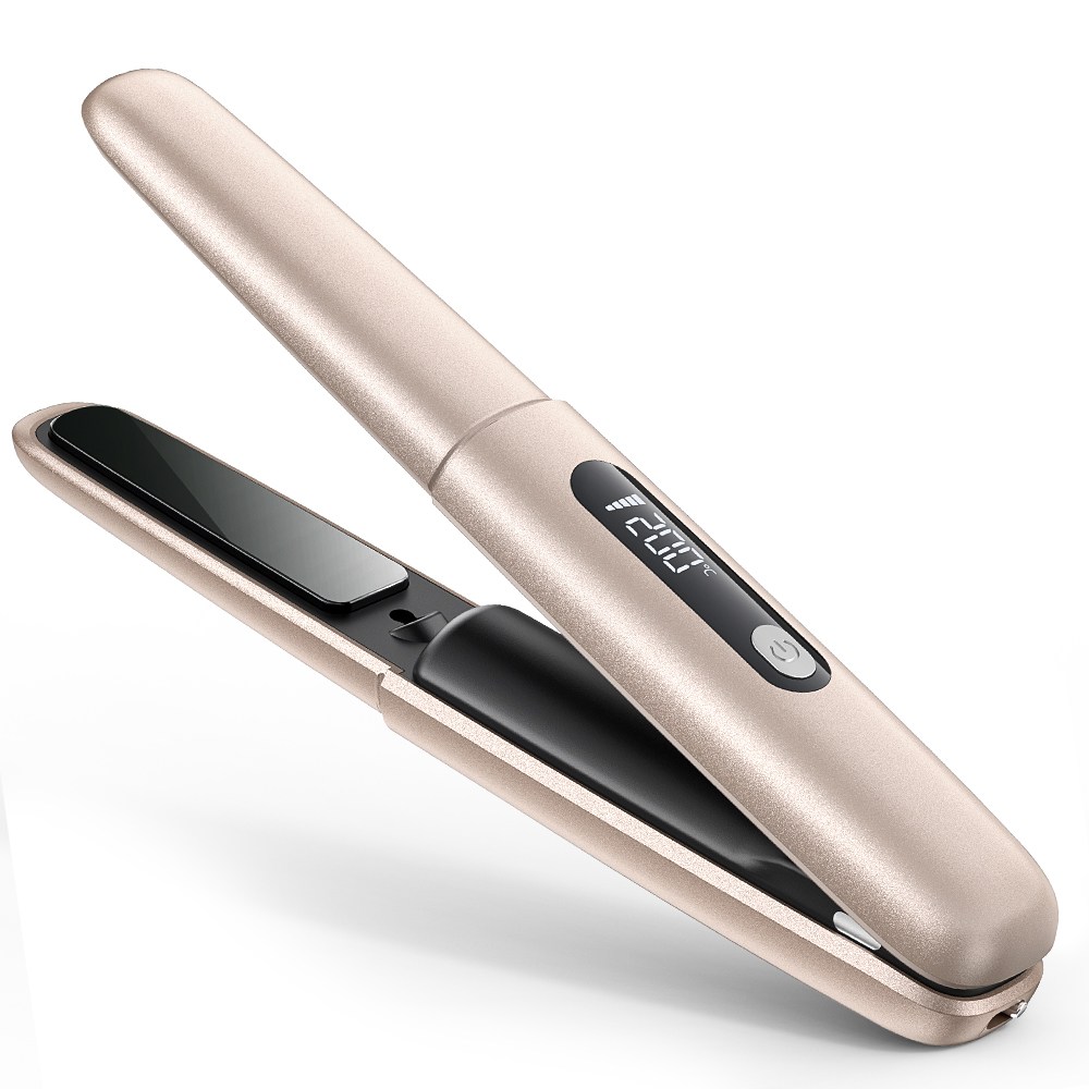 OGIVA 무선 고속 예열 2in1 세라믹 고데기 매직기 4단 온도조절 스트레이트 컬 겸용, 로즈골드, WX-01 68,800원