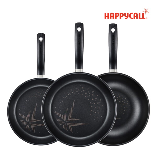 [해피콜] 올 뉴 컴포트 다이아몬드 IH 인덕션 후라이팬 3종 A세트(24팬+28팬+28웍) 67,800원