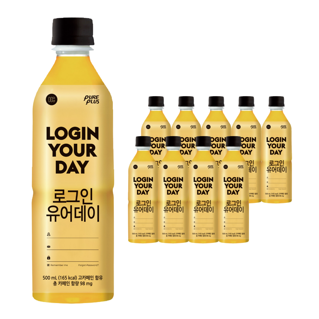 로그인유어데이 고카페인 에너지워터 대용량 PET, 10개, 500ml 20,590원