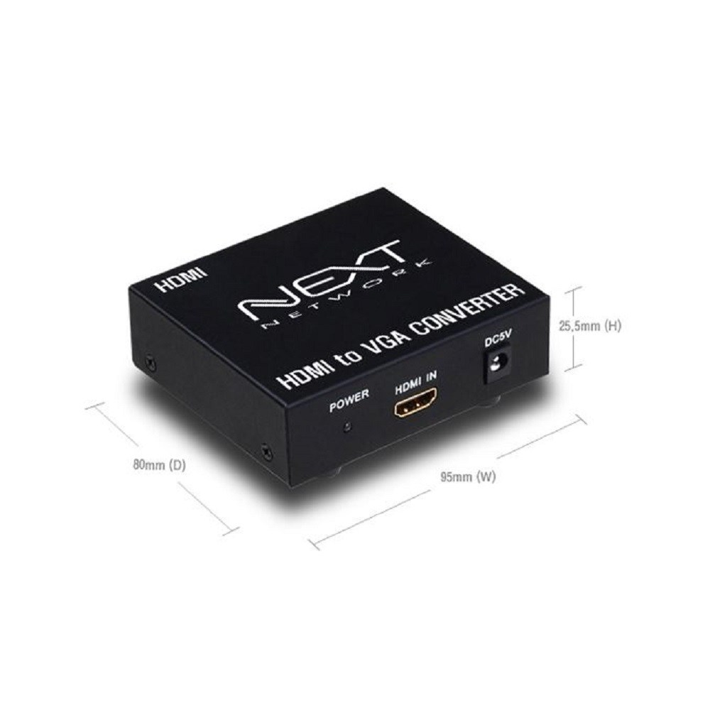 HDMI to VGA 변환 컨버터 영상 음향 신호변환 RGB컨버터 스테레오변환 노트북 PC 모니터, 1개, NEXT-2215HVC 30,000원