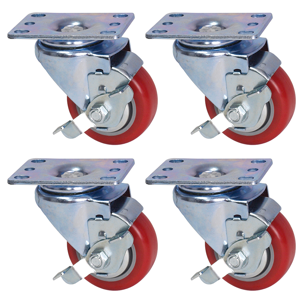 월드크린 우레탄 적색 바퀴 브레이크형, 4개 26,900원