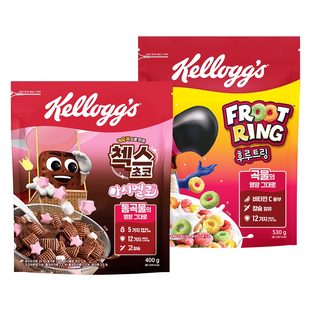 후루트링 530g +오곡 첵스초코 마시멜로 400g, 1세트, 930g 14,890원