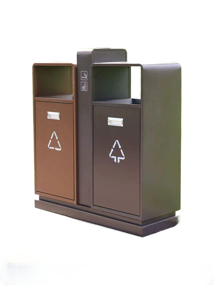 공원 쓰레기통 야외 단일 스텐 대형 길거리 심플 GB51 원목 베이지 178,500원