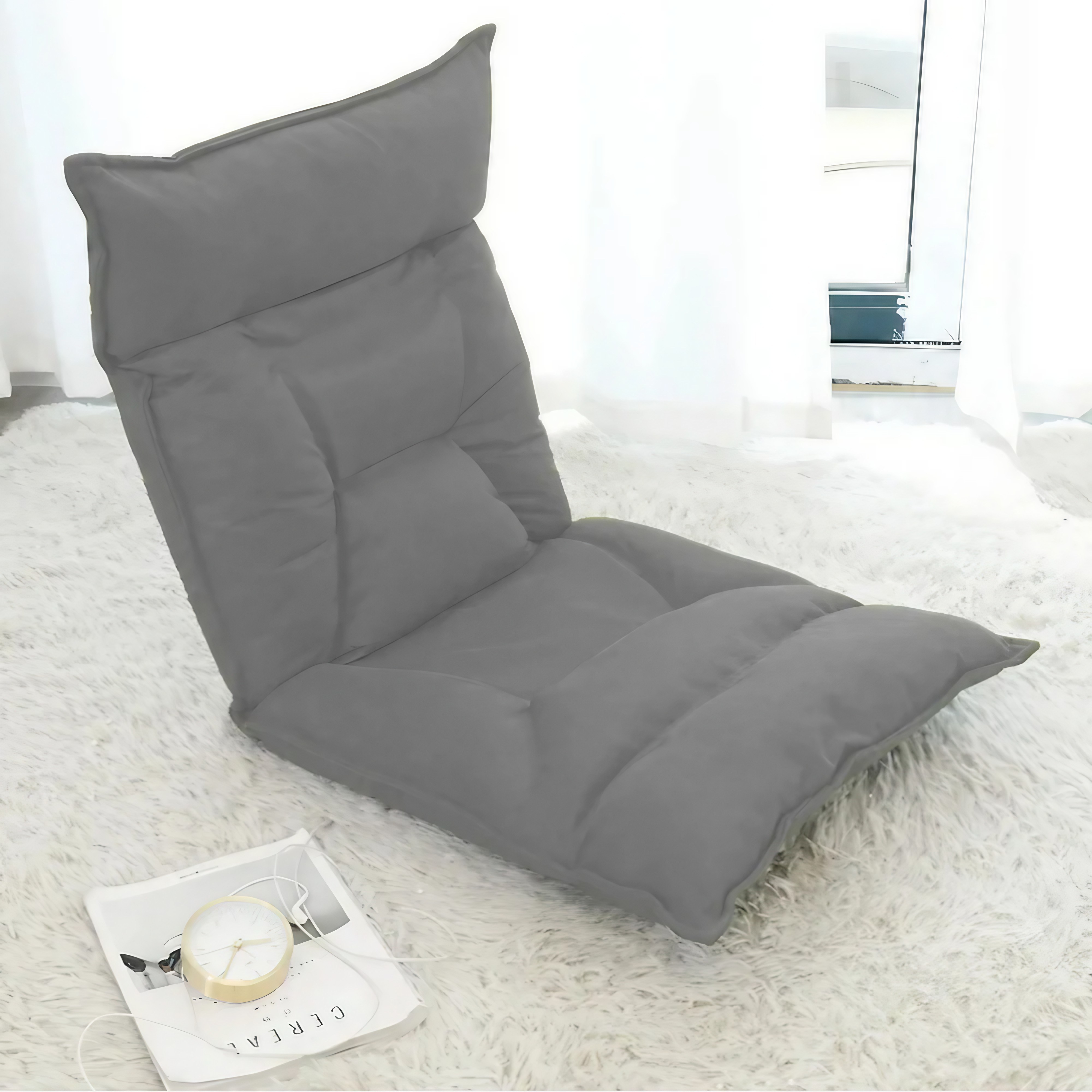 라온프리 편안한 1인용 쇼파 접이식 각도조절 좌식의자, 라이트 그레이, 1개 44,750원