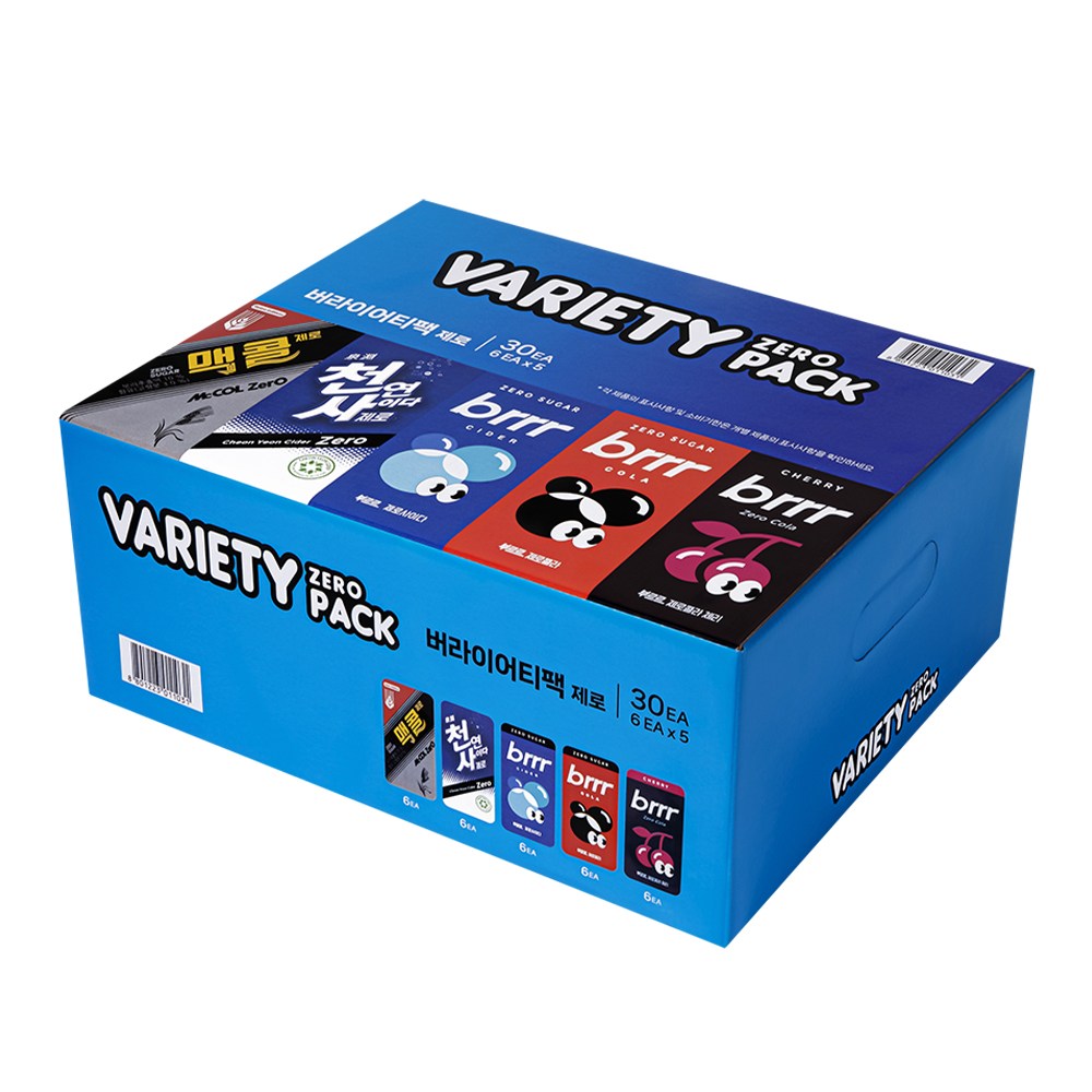[일화] 탄산음료 Best 5종 버라이어티 팩 250ml, 250ml, 30개 19,430원