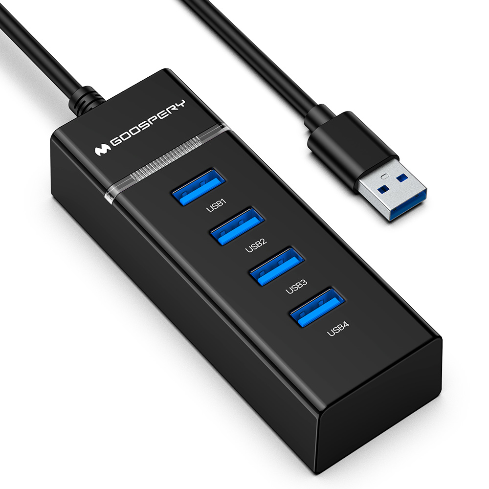 구스페리 USB 3.0 4포트 멀티허브 무전원, 블랙, 1개 7,900원