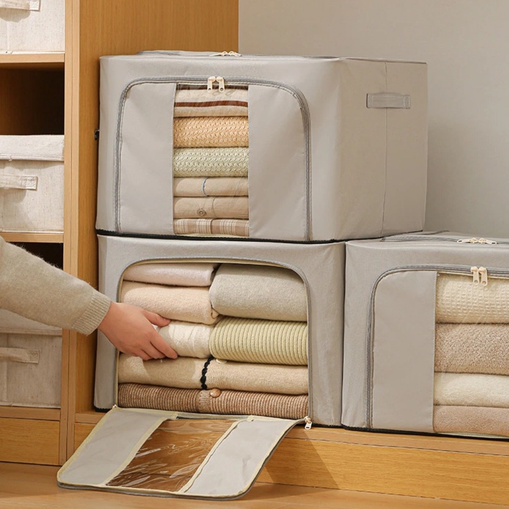 모아봐 프리미엄 옥스포드 천 와이어 리빙박스, 2개, 회색 15,350원