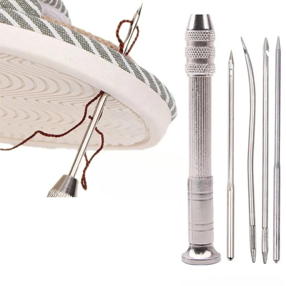 숭람 가죽 재봉 공예 가방 송곳 키트 수리 도구, 1세트, 실버 11,900원