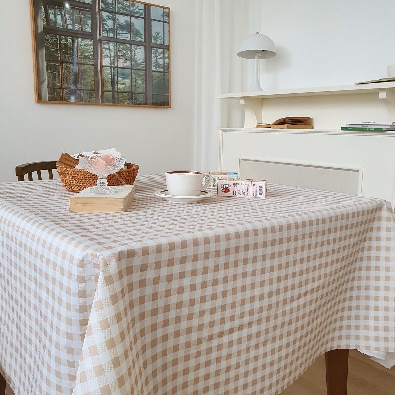 목화베리 감성체크 방수식탁보 원단 16,500원