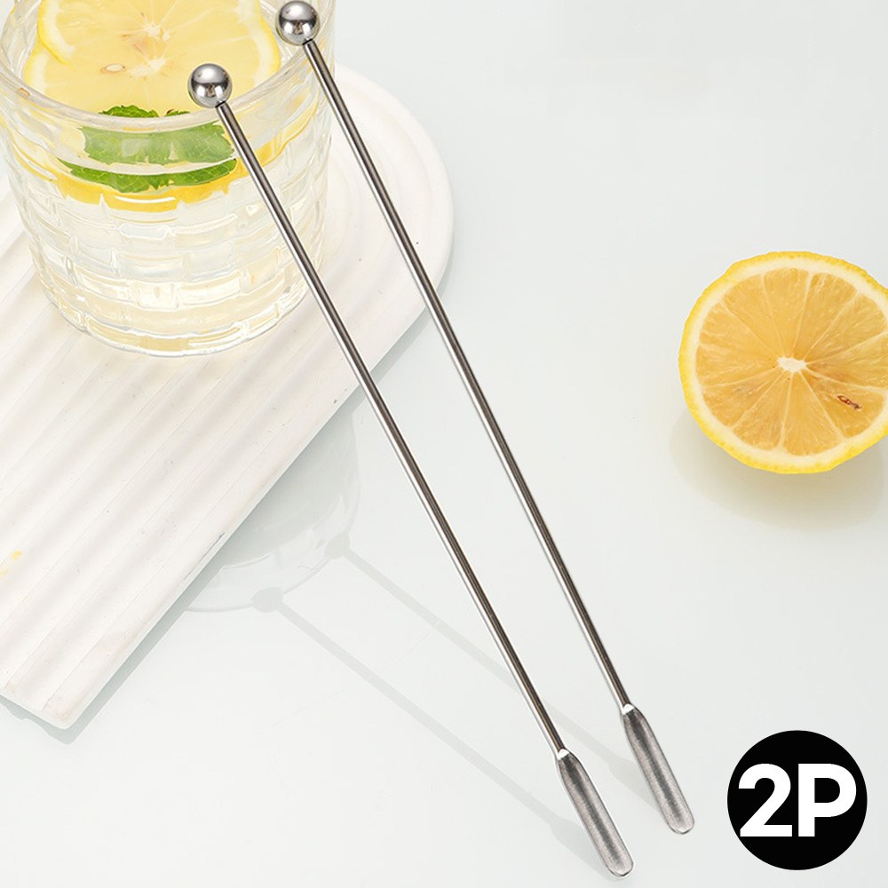 맥시브이 스텐 304 머들러 칵테일 하이볼 스틱, 2세트, 스텐실버 9,900원