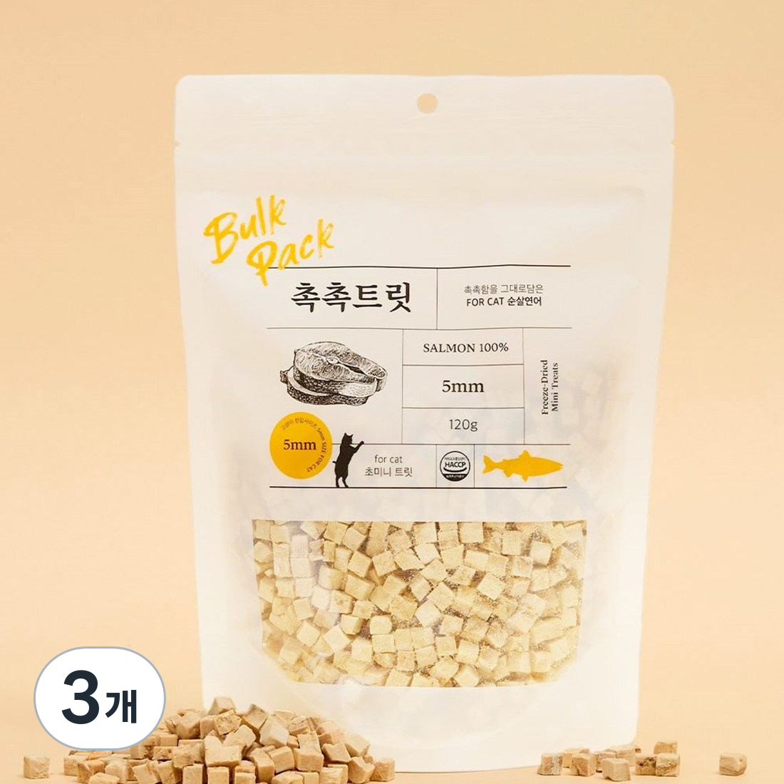 촉촉트릿 초미니트릿 고양이 동결건조 간식, 연어, 120g, 3개 55,890원