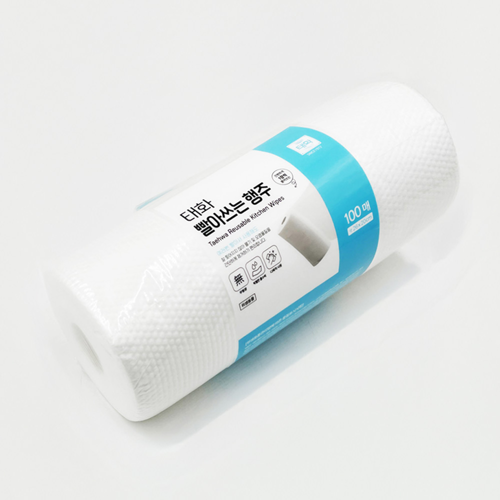 태화 빨아쓰는 다목적 행주 100매 무형광 흡수력 다회사용 주방 화장실, 2개, 100매 9,900원