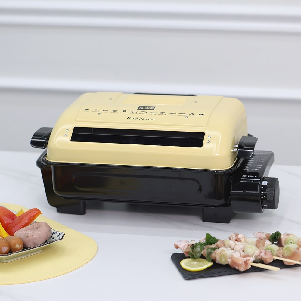 키친플라워 전기 양면 생선그릴 세라믹필터 생선구이기 옐로우, 옐로우 87,900원