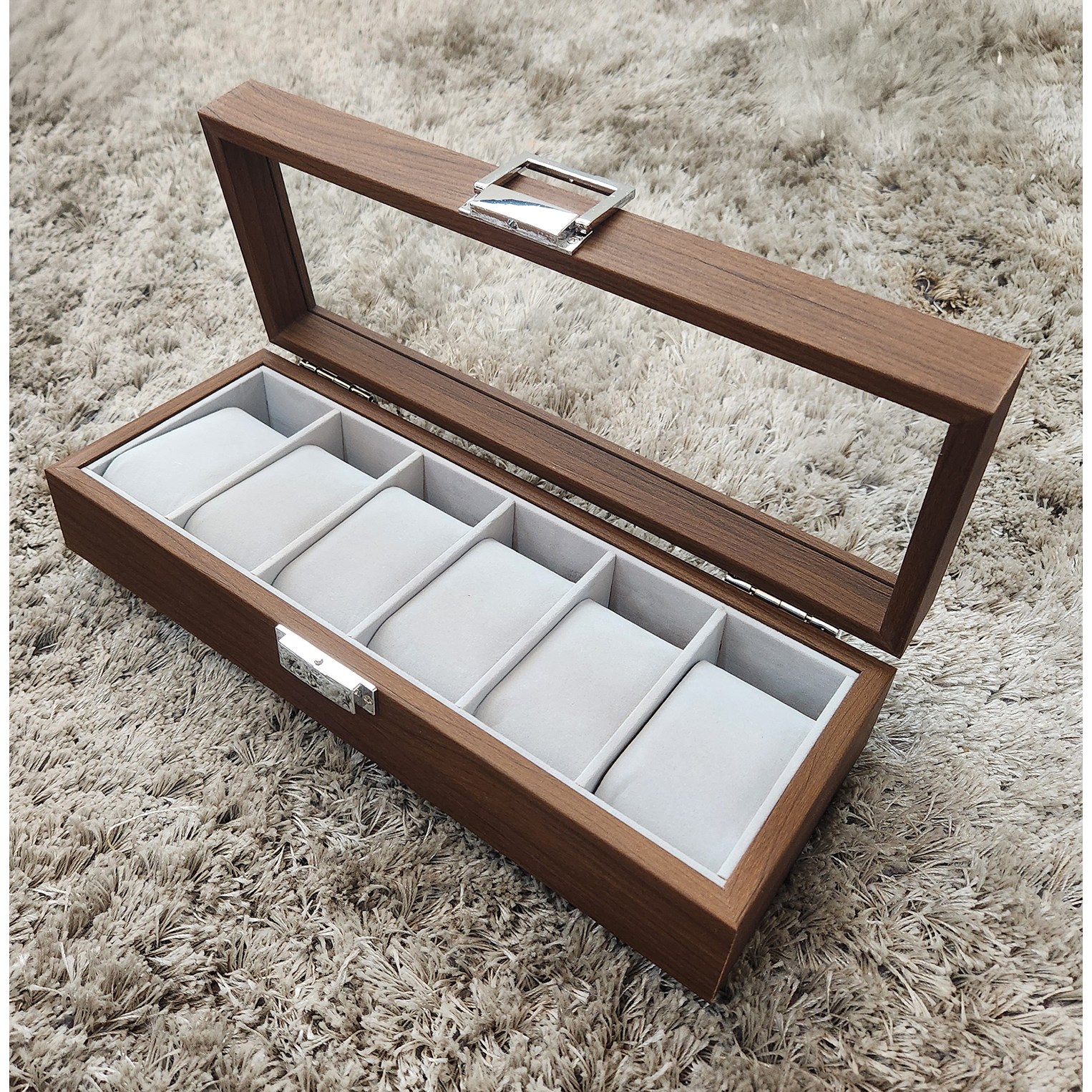 제이킨 나무 원목 시계 보관함 정리함 케이스 6구 우드 시계함 13,600원