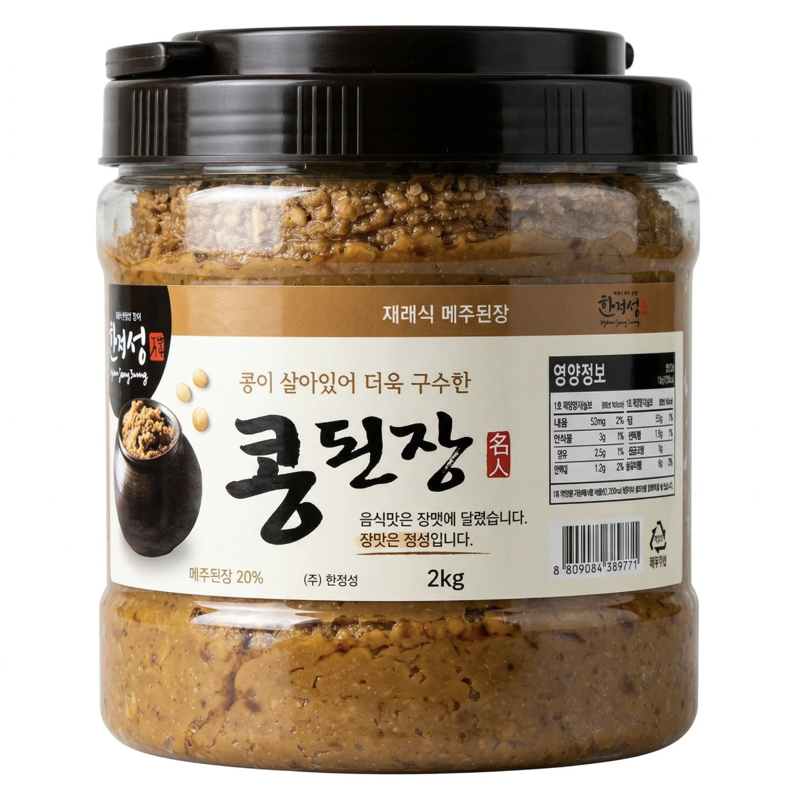 시골집밥 된장찌개의 맛 한정성 콩된장 (메주된장 20% 함유), 6개, 2kg 59,800원