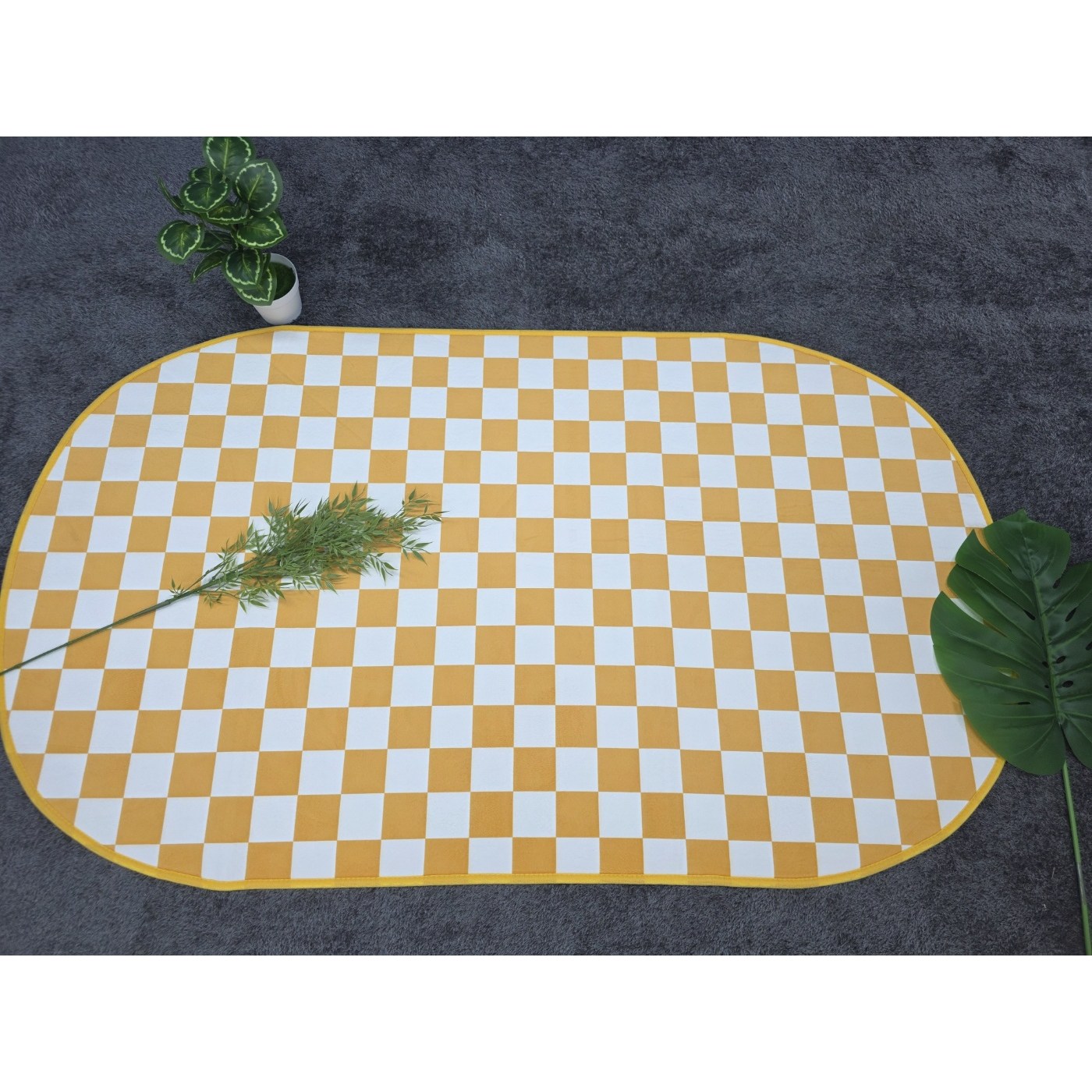 플로앤홈 프리미엄 물세탁 미끄럼방지 다용도 매트 타원형 거실 러그 매트 59,000원