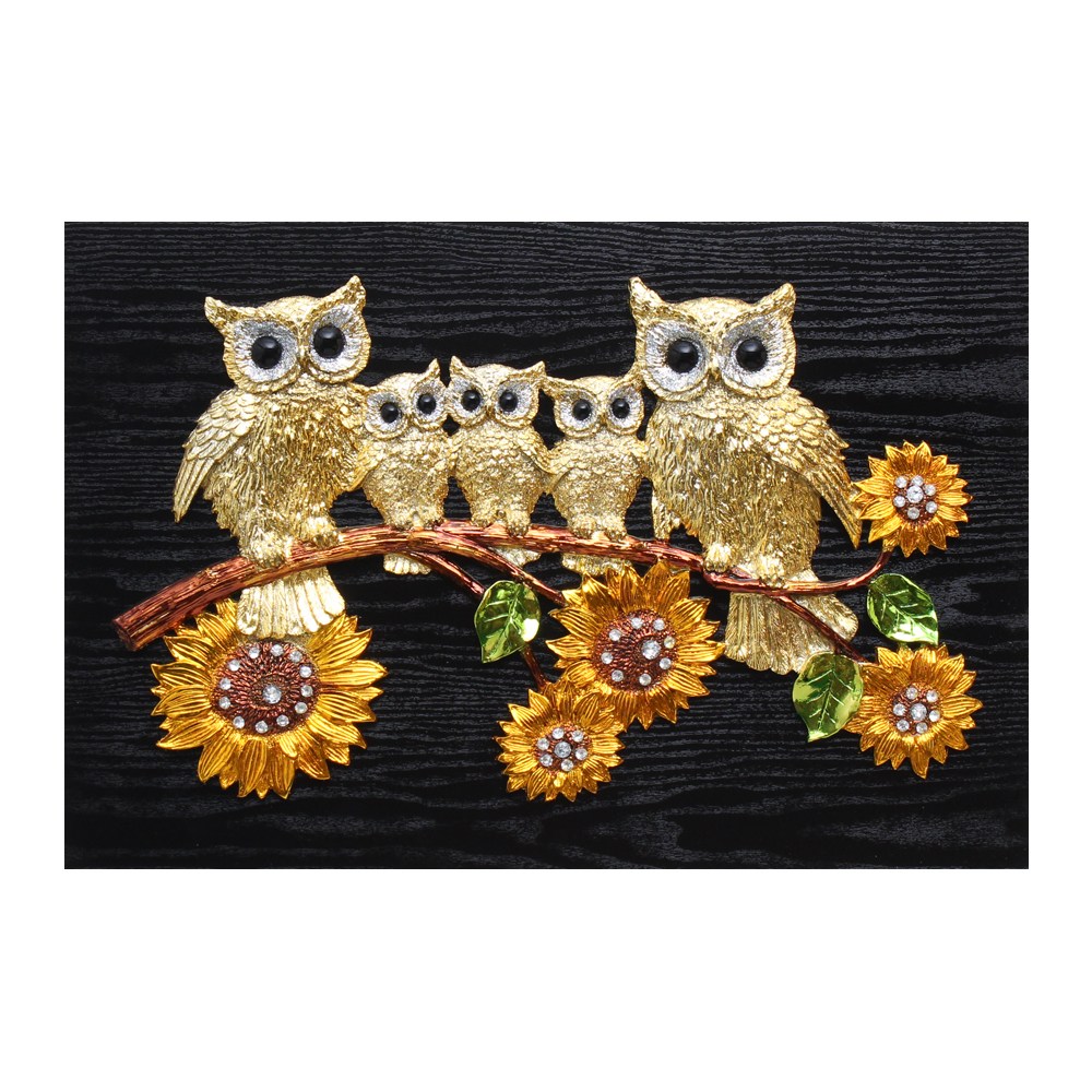 케이엠데코 해바라기골드부엉이(대) 부조 액자 75,000원