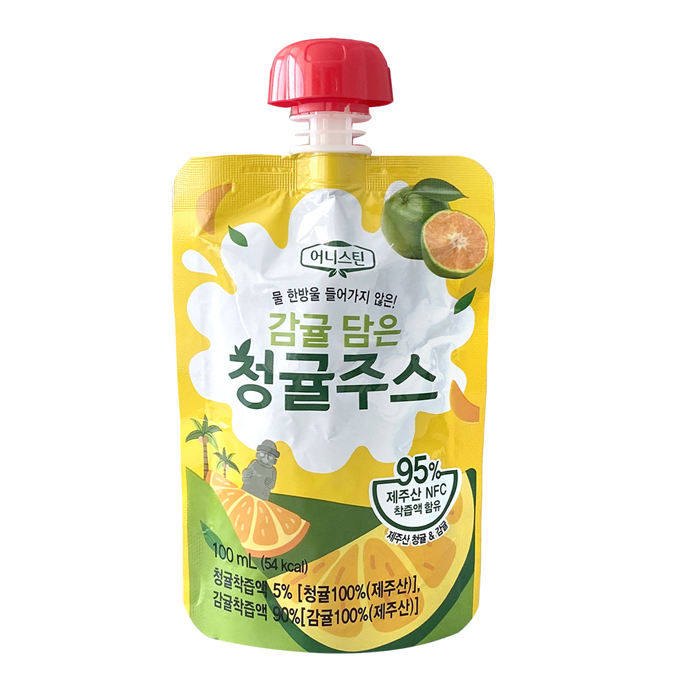 감귤 담은 청귤 주스 제주산 NFC % 착즙주스, 어린이간식, 학교간식, 교회간식, 30개, 100ml 33,000원