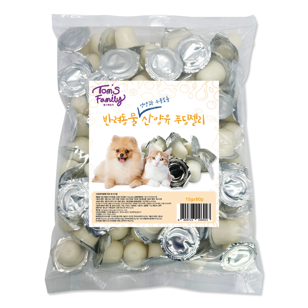 톰스패밀리 반려동물 푸딩젤리 80p, 1개, 1.2kg, 산양유 12,800원