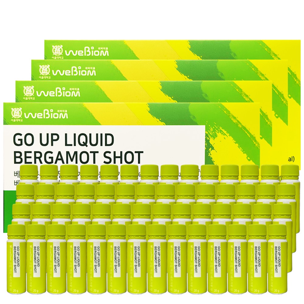 WEBIOM 서울대학교 위바이옴 고업 액상 고함량 베르가못 샷 BPF 폴리페놀 8000% 농축된 고품질 베르가못 + 사은품 천연비누 103,500원